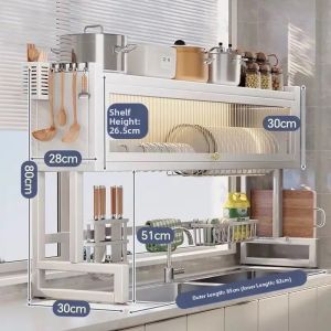Multifunction Dust-Resistant Dish Rack Shelf