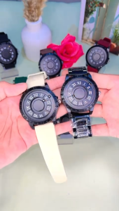 Jam Tangan Pria Anti Air Premium Look Tampilan Futuristik Tanpa Jarum Unik Berkelas