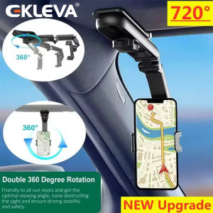 EKLEVA Universal Car Rearview Mirror Phone Holder 720 Degree Rotation Car Phone Holder Mount Stand For Dash Cam Smartphone Bracket