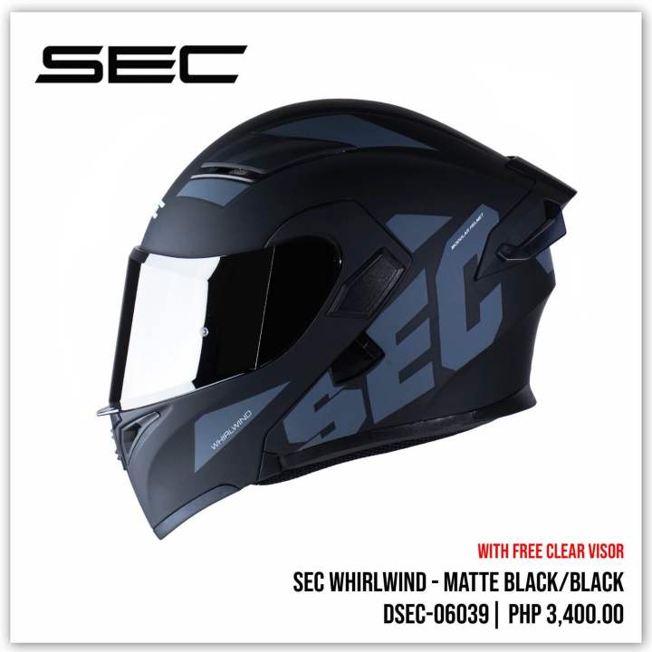 SEC WHIRLWIND MODULAR DUAL VISOR HELMET | Lazada PH