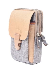 ผู้ชายผ้าใบเข็มขัดกระเป๋าสถานที่ทำงานกระเป๋าโทรศัพท์มือถือธุรกิจ OL สไตล์ ซิป ปิด โพลีเอสเตอร์ ซับใน สีบริสุทธิ์วัยกลางคนเหมาะสำหรับ