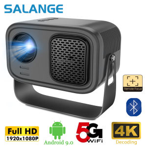 Salange P28B Projector Android 14.0 Air Play/Mriacas/WIFI Display 360°Adjustable ±45° Keystone Correction Smart TV 720P Cinema Outdoor Movie Electronic Focus Excellent Sound