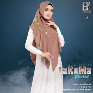 Jilbab Syari Khimar Lakuma Flowers Bordir By Bayza Hijab