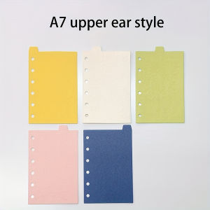 5pcs index separator pages 6-hole ring binder A7 notebook separator pages index pages classification labels diary planner