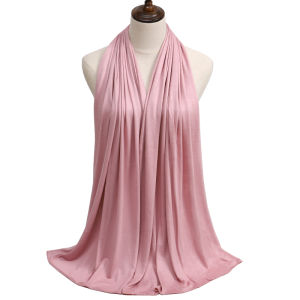 Modal Cotton Jersey Hijab Scarf For Muslim Women Shawl Stretchy Easy Plain Hijabs Scarves Headscarf African Woman Turban Ramadan