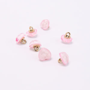 Delicate Macaron Color Heart Shaped Shirt Buttons Cute Dress Fasteners Childrens Clothing Accessories Metal Resin Material