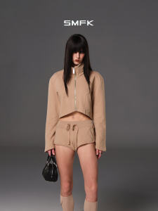 SMFK | Prismatic Design Short Sports Jacket Zipper