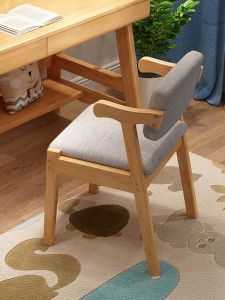 Sevenwood Solid wood dining chair Nordic wooden stool only for living room kerusi kayu chairs for dining table Home Office Chairs 餐椅