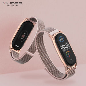 mijobs | Breathable Comfort Nylon Metal Band for Xiaomi Bracelet 10 9 8 7