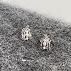 Hoa Tai Ngọc Trai Ren Kiểu Pháp Cho Nữ 925 Bạc Kim Thanh Lịch Nhẹ Nhàng Trang Sức Thời Trang Hợp Kim Trang Trí Tai