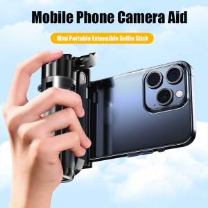 P15 Mini Phone Selfie Stick Extendable Phone Grip Tripod with Remote Control Phone Grip Shooting for Vlogging Video