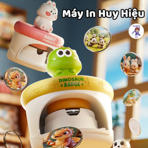 Đồ Chơi Thủ Công Máy Ép Huy Hiệu Tự Làm Cho Bé - Bộ Đồ Chơi Tương Tác Giúp Trẻ Phát Triển Sáng Tạo