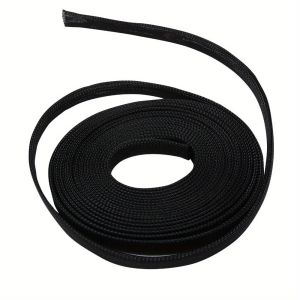 Black Woven Loom Tube Used for Wire Wrapping Peotector De Cable Cargador Mangas