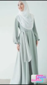 Gamis Polos Terbaru Lebaran Mewah Bahan Crinkle Airflow Premium Model Baru Dress Wanita Model terbaru Simple Dan Modis Gamis Busui