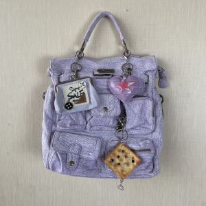 Vintage Cute Washed Denim Backpack