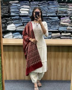 VANAPPU BRAND AFGHANI KURTI SET WITH DUPATTA