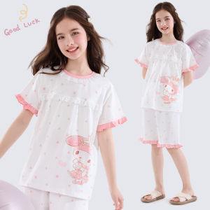 Hello Kitty | Summer Lightweight New Pajama Set Big Girl Cotton