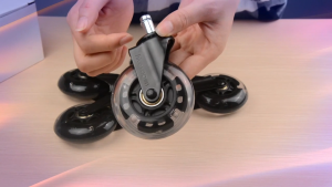 5pcs 3 Inch Swivel LED Light Office Chair Wheels Replacement Caster Wheels for Carpet Wood Floor