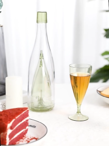 5Pcs Travel Champagne Glass Set Reusable Plastic Wine Glass With Storage Bottle