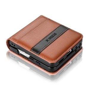 szhaiyu | Luxury Flip Leather Phone Case for Samsung Galaxy Z Flip 8 7 FE 6 5 4 3 5G Wallet Card Solt Holder Bag Book Protective Cover