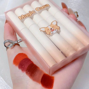 cadia🔥 MAGIC CASA 5-in-1 Set Matte Lip Glaze Glasir Bibir Beludru Matte Tahan Air Tahan Lama