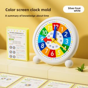 MPRINCE | 3-Hand Synchronized Clock Model Elementary School Teaching Aid