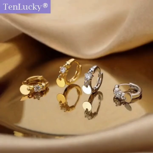 TenLucky S925 Silver Needle Earrings for Women Womens Fashion Korean Style Earrings for Daily Wear