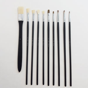 Professional Watercolor Brush Set Nylon Wolf Hair Bristle Pigment Fan Shape Brush Acrylic Painting Student Art Exam Tool Kit