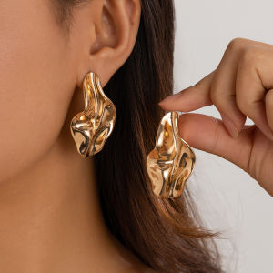 Ingemark | Ingemark Punk Unique Metal Irregular Metal Stud Earrings for Women Trend 2024 Vintage Piercing Earring Jewelry Accessories New