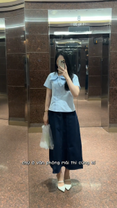 [MUA 2 GIẢM 70K] Áo Kiểu Nữ Gmorning - GUMAC Áo Sơ Mi Dáng Lửng Tay Ngắn Chất Kate Cổ Cách Điệu Thắt Nơ Xinh Xắn YAG04080