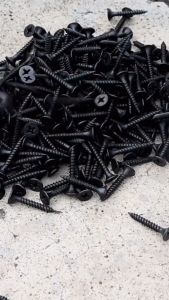 500/300/200PCS Black Screws Coated Stainless Flat Head Phillips Wood ScrewStainless Steel Corrosion Resistant(2”1-1/2”1”3/4”)