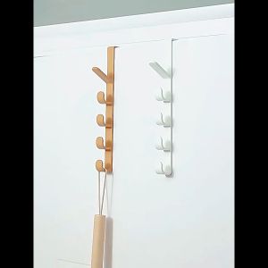 BF-C959 Gantungan Pintu Lemari Baju Topi Tas 5 Hook Tanpa Paku / Hanger Gantungan Baju Hanger