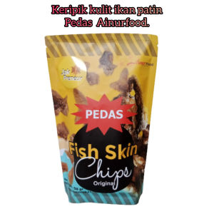 keripik kulit ikan patin rasa pedas Ainurfood.