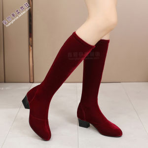 Womens Dance Shoes 2025 New Fashionable Outdoor Wear Fleece-Lined Latin Dance Boots Square Dancing Shoes for Dancing