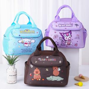 ความจุขนาดใหญ่ นักเรียน กล่องอาหารกลางวันกระเป๋ากันน้ำกันน้ำมัน การ์ตูน น่ารัก ถุงฉนวนกันความร้อนครอบครัวจัดเก็บ