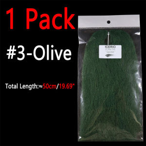 1Pack 50cm Long EP Silky Fiber Fly Tying Material Soft Synthetic Minnow Fiber for Streamer Baitfish Pike Salmon Steelhead Flies