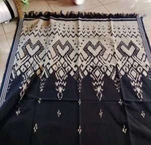 Ready Stok Baju Kondangan Tenun Gamis Rahayu Warna Abu Hitam
