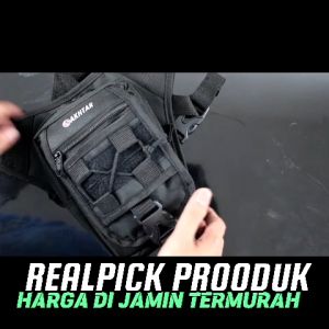 Tas Selempang Pinggang Tas Paha Waist Bag/Tas Pinggang Hitam
