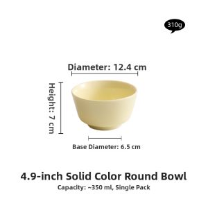 YOGEHOME | Personal Use Jade Orchid Patterned Ceramic Soup Bowl