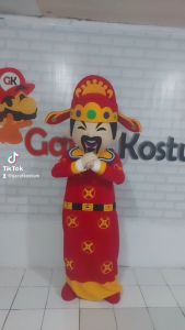 Kostum maskot badut setelan internasional gongxifachai costume lucu