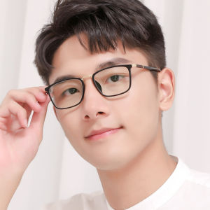 Photochromic Nearsighted Glasses Black Rectangular TR90 Full Frame Myopia Shortsighted Distance Eyeglasses For Men Hard Resin Lens