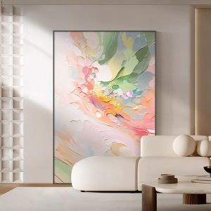 New 2024 Color Texture Hand-painted Living Room Decor Painting