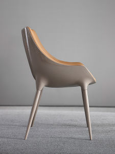 Luxurious Italian Design Dining Chairs Nordic Style Top Layer Cowhide Leather Home Use High End Restaurant Chairs