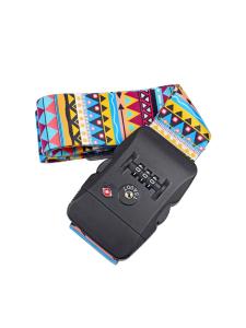 Adjustable Travel Luggage Strap TSA Customs Lock Buckle One-Row Bag Tie down Strap for International Travel Suitcase Security