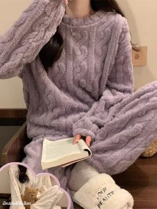 JIFANPAUL | Warm and Loose Womens Winter Sleepwear Set