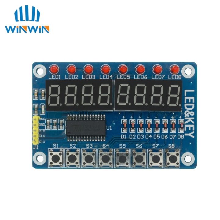 TM1638 Module Key Display For AVR Arduino New 8-Bit Digital LED Tube 8 ...