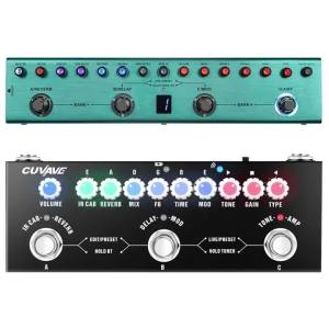 M-VAVE | M-VAVE CUVAVE Tank-G Cube BABY Rechargeable Guitar Multi-Effect Pedal Delay Chorus Reverb Effects for Electric Guitar / Bass