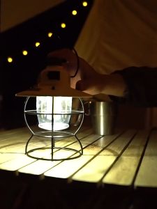 Portable Emergency Light Dimmer Switch Vintage Camping Lanterns Rechargeable Led with Hook