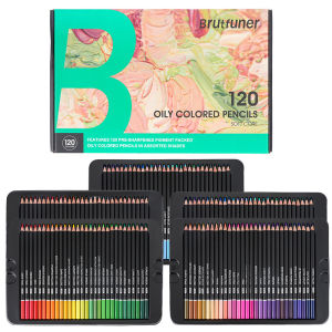 Brutfuner Colorful Pencil Set 72 Colors 180 Colors Water Soluble Oil Based Sketching Art Drawing Stationery Pencils for Beginners