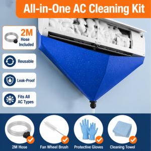 Polocat Air Conditioner Cleaning Bag with Pipe Ac Cleaning Kit Cleaner Cover Waterproof Home Air Conditioning Filter Washing Aircon Tool